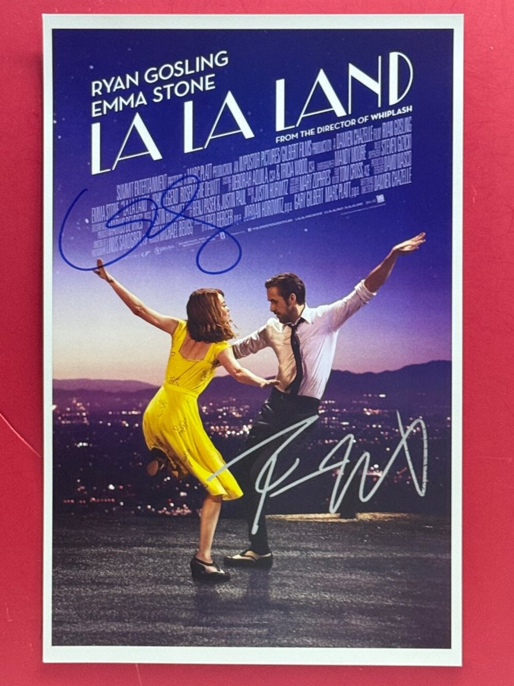 HAND SIGNED LA LA LAND Movie Poster by 2 Cast COA AUTHENTICATED…
